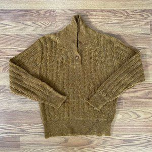 Vintage Mustard Wool Sweater - Men's Size Small